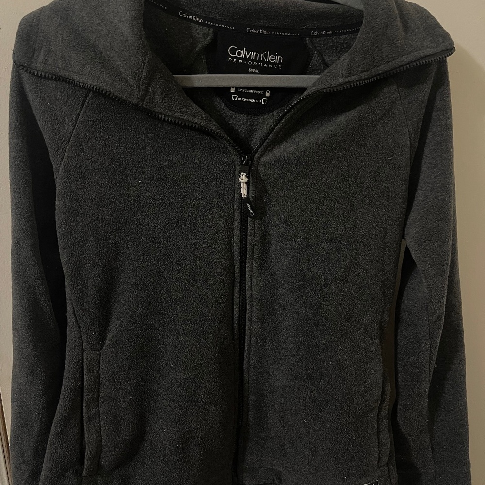 Calvin Klein Performance Grey Zip Up Size Small